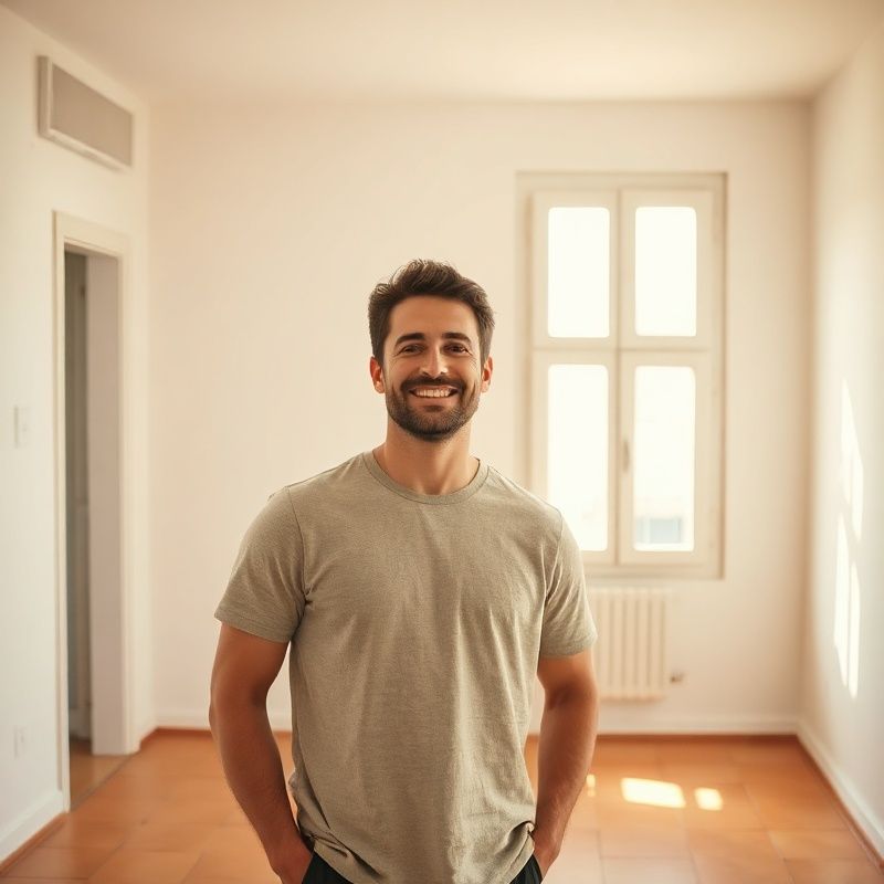 Retrato de Iñigo García en un piso madrileño recién limpiado